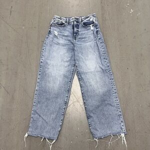 Daze Women's Tough Love Distressed Hem Denim Jeans Size 27 Style D00016204TX